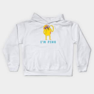 Adventure time I'm fine Kids Hoodie